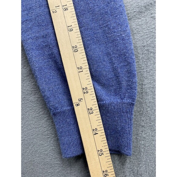 Joseph Abboud Sweater Mens Size XL Blue Merino Wool Blend V- Neck Pullover - Picture 8 of 14